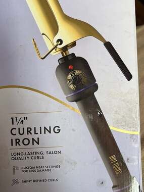 HOT TOOLS Professional 24K Gold Curling 1-1/2 inch 430°F Adjustable Heat Set